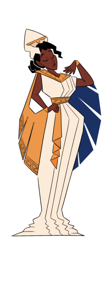 Athene, the character representing Athens. Artwork by Julia Bender.