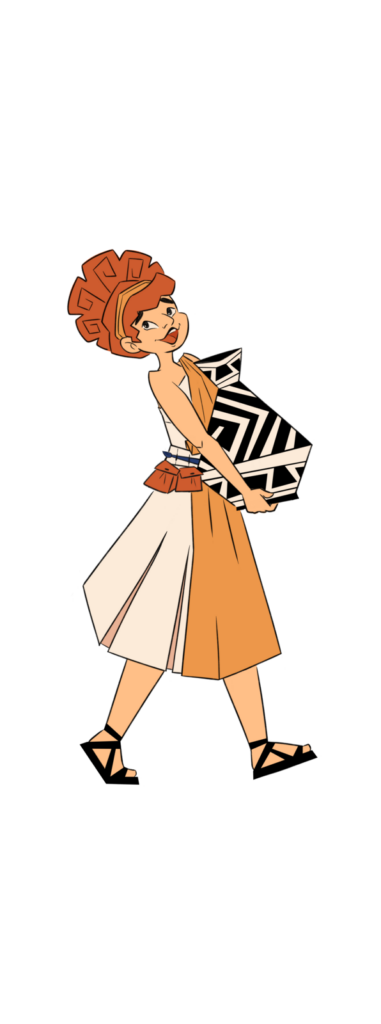 Phix, the character representing Thebes. Artwork by Julia Bender.