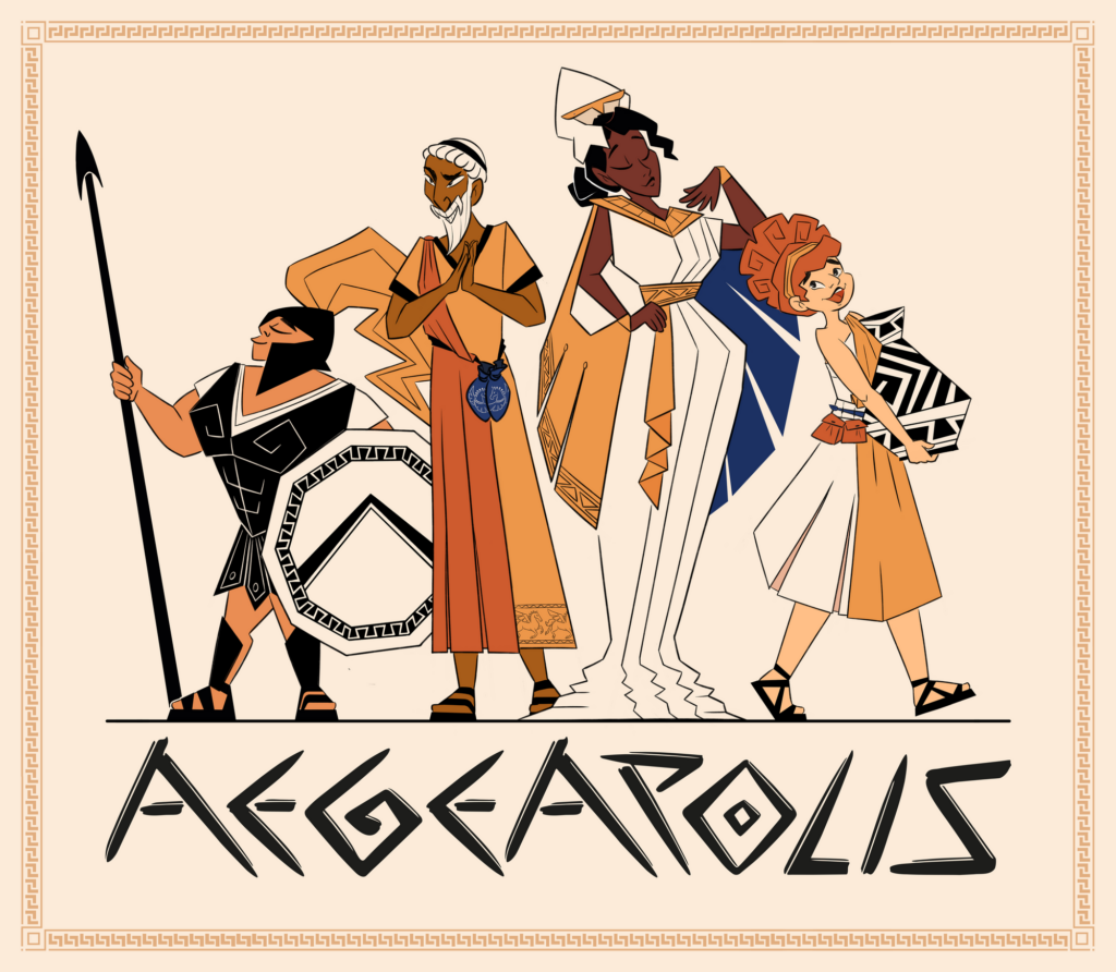 Aegeapolis cover artwork, provisional, by Julia Bender